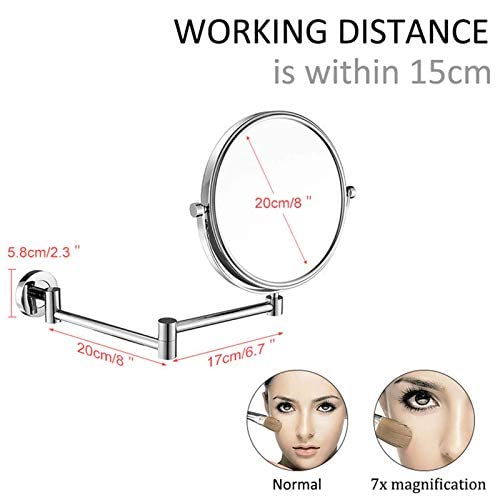 Miroir de maquillage mural extensible pour corriger les défauts d'éclairage - 2