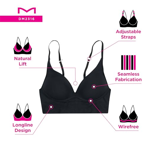 Image of Maidenform Women's Push-up Bra, M Seamless Lift Longline Bralettes Bras for Women, Seamless, Convertible (Plus Sizes, Too)