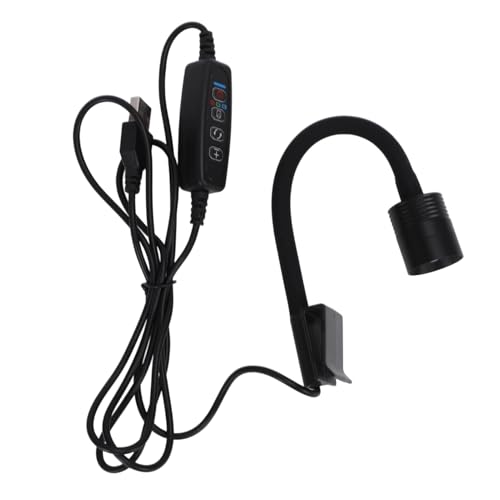 Qcwwy Lumière LED D'aquarium, Lumière de Mise au Point D'aquarium pour Aquarium, éclairage 3 Couleurs, Lumière LED Intérieure Réglable, Mini Lampe à Pince,...