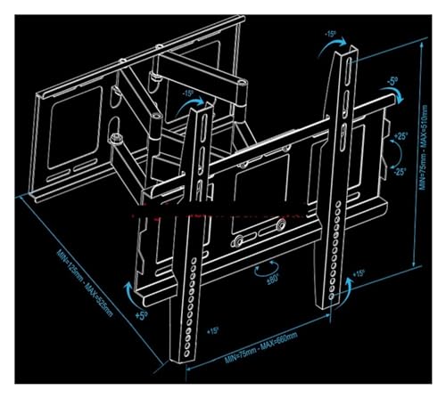 Support TV robuste DL-D-109MT à double bras articulé - 3