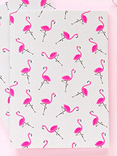 Cuquiland Pink Flamingos - Cuaderno, A5, 15 x 21 cm, 64 páginas, color blanco Cover