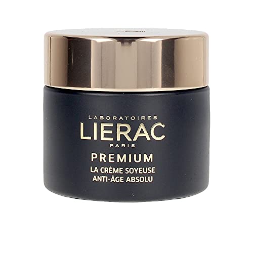 Lierac Premium la Crème Soyeuse Crema Viso Anti Età con Acido Ialuronico, Pelle da Normale a Mista, Formato da 50 ml