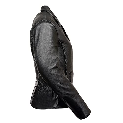 Image of Milwaukee Leather Women's Classic Premium Leather Motorcycle MC Style Riding Jacket