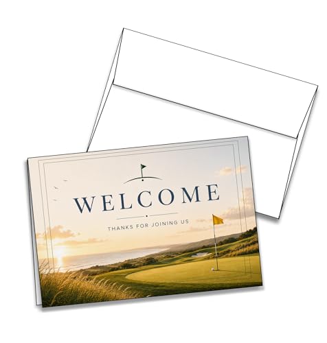 Dogleg Design Studio Golf Welcome Cards (20 Sets)