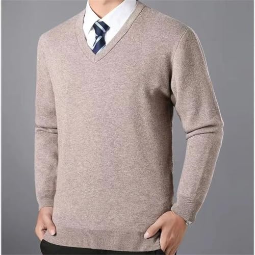 2025 New Lunching Sweater Men Autumn&Winter Fashion Commerce V Collar Solid Color Gentleman2