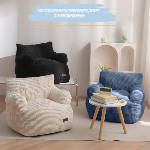 Image of MAXYOYO Kids Bean Bag Chair, Stuffed Bean Bag Sofa, Dusty Blue, Standard