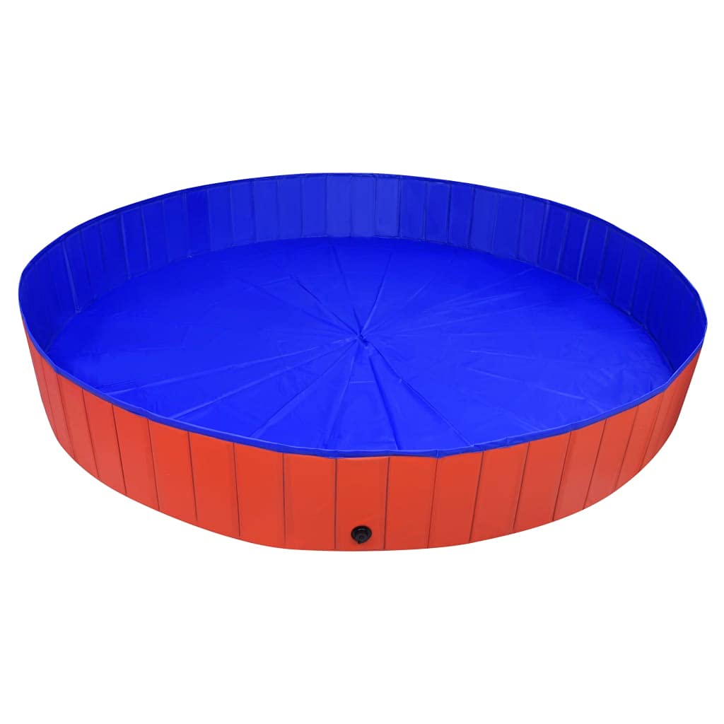 vidaXL Hundepool Faltbar Rot 300x40 cm PVC