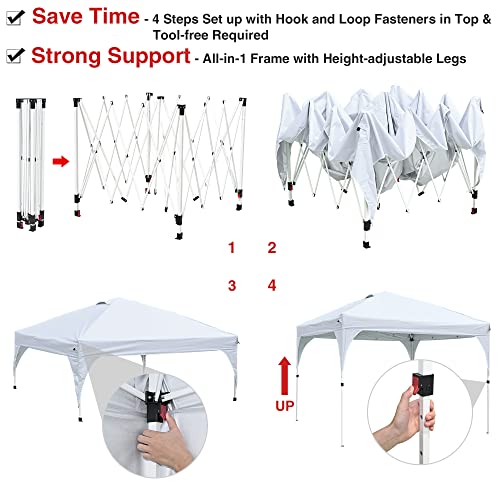 Instahibit Uv50+ Lightweight 10X10 Pop Up Canopy Instant Portable Tent Gazebo With Roller Bag For Camping Beach Vendor #TOP3