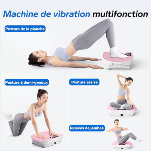MERACH CV30 Pro Puissant Plateforme Vibrante (Rose) – vue 8