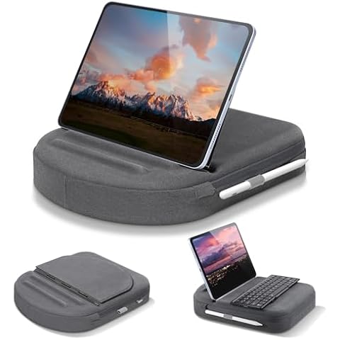 MoKo Adjustable Tablet Pillow Stand with Stylus Holder Cover