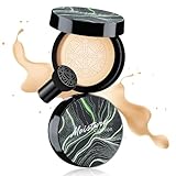 Mushroom Head Air Cushion CC Cream Foundation Full Coverage Moisturizing Oil Control Waterproof Long-Lasting Even Skin Tone Natural Cream Foundation for Mature Skin (Ivory)
