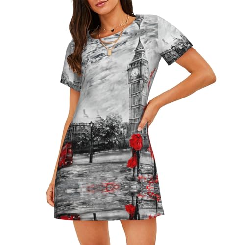 Chemise de nuit douce à manches courtes pour soirées détente