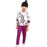 Perfektes Geschenk: Jogginganzug mädchen eine tolle Geschenkidee für Kinder Mädchen für jeden Anlass! Trainingsanzug eignet sich für eine Vielzahl von Aktivitäten(Laufen, Tischtennis, Badminton, Tennis, Fußball, Basketball, Volleyball, Fitness usw. Eine tolle auswahl an Geschenk bei Fest, Schulanfang, Geburtstage)