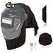 Welding Helmet Cover and Helmet Bib Set with Headlight, Welding-Helmet Extended Headcover with Press Fit Seal, Full Protection Hood Welding Cap Compatible with Most Welding-Masks