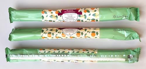 AUZIER CHABERNAC - Guimauve - Confiserie de Tradition - Lanières aux arômes naturels, style fête foraine : (Fleur d’oranger Lanière 32g. Lot de 3.)