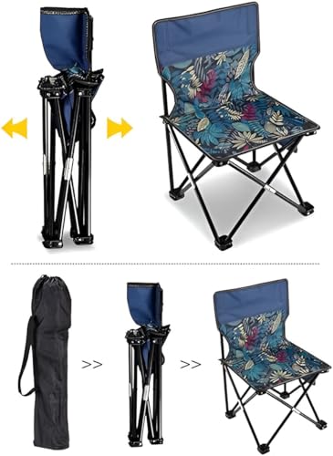 KNYUC MART Alloy Steel Outdoor Ultralight Portable Folding Chairs with Carry Bag Heavy Duty 100kgs. Capacity Camping Foldable Backpacking Chair (Medium Size) 71.1H x 41W x 41L (1 Pcs.)