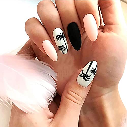 Beach Palm Tree Nail Stickers 3D Coconut Tropical Style Summer Trees 3D Self-Adhesive Nail Decals Flowers And Leaves Nail Arts Designs For Women Girls Diy Manicure Decorations #TOP3