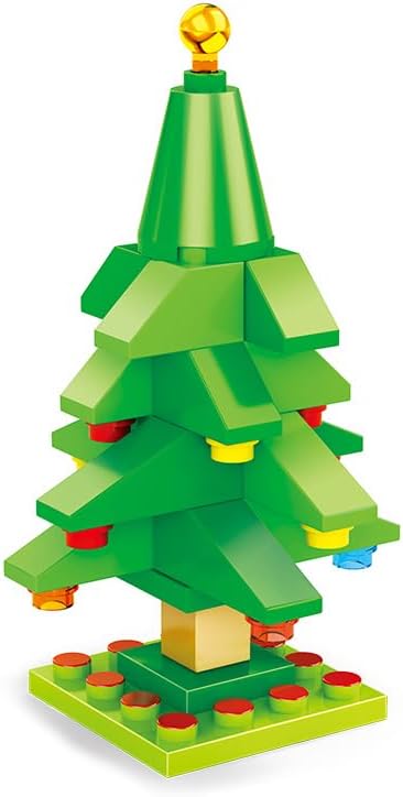 Miniatura 4 de Santa's Freinds - Juego de 6 recuerdos de fiesta de Navidad, cada uno contiene un juego diferente de bloques de plástico para construir un personaje