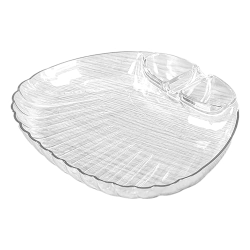 Genérico Para Empanadillas | Bandeja Reutilizable Dividida Con 3 Compartimentos - Bandeja Para Servir Salsas Para Aperitivos,Para Pasta Fruta Vegetales Fiesta Aperitivo Ensalada Patatas Fritas
