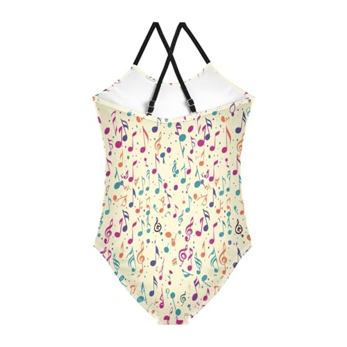 Music Notes Girls One-Piece Swimsuit Beach Bathing Suit2