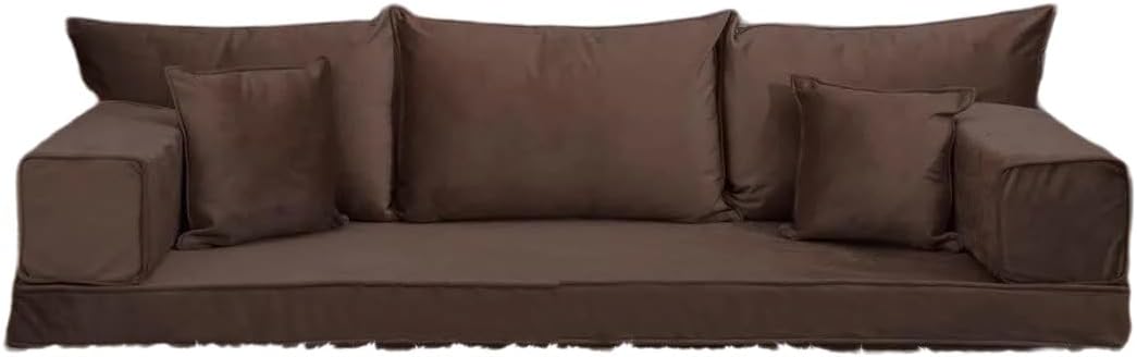 Sectional Sofas, Velvet Fabric Sofa, Reading Sofas, Meditation Yoga Sofas, Floor Cushions, French Mattress, Pallet Sofas,Floor Couches (Brown)