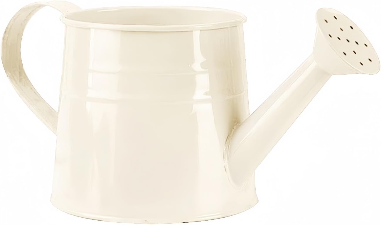 Metal Watering Can for Gardening, Iron Mini Kettle Gardening Water Pot Garden Watering Cans Tinplate Watering Kettle Gardening Tools for Succulents Bonsai Houseplants - Beige