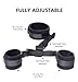 Hand Leg Cuffs Ankle Wrist Bed Restraints Kit for Adults Couples Under King Bed Straps Restraint for Queen Size Bed Bondaged Leg Spreader Bar for Adult Play Fuzzy Handcuffs Set for Bedroom Sweater