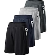 MLYENX Mens 4-6 Pack Workout Gym Shorts Quick Dry Lightweight Athletic Basketball Running Shorts ...