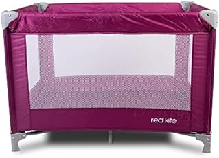 Red Kite Baby Sleeptight Lightweight Padded Travel cot Suitable from Birth, Raspberry, 1 Count (Pack of 1)