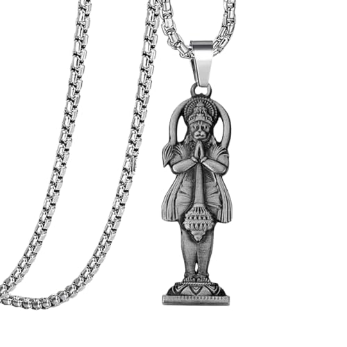 Collier Hanuman pendentif métal D-14 une idée cadeau symbolique et durable taille Medium