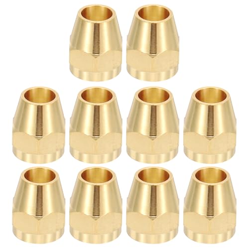 PATIKIL 1/2 Raccord À Bride En Laiton, 10Pcs Raccords De Tube À Bride Court 45 Degrés Pour Climatiseur, Eau, Air, Huile, Ligne De Gaz, Ton Laiton