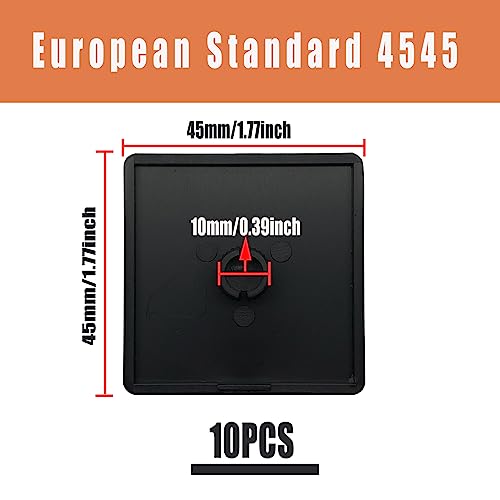 Image of 4545 European Standard Black Square Plastic Aluminum Profile End Caps, 45x45mm (10pcs)