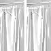 mDesign Extra Long Waterproof, Mold/Mildew Resistant, Heavy Duty Premium Quality 10-Guage Vinyl Shower Curtain Liner for Bathroom Shower Stall and Bathtub - 72" x 96", Pack of 2, Clear