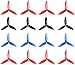 16pcs DALPROP T5045C 5045 Props 5 Inch 3-Blades CW CCW Tri-Blade Propeller, Best Match for 200 210 230 250 FPV Racing Drone Quadcopter Frame Kit (Black Red Blue Green)
