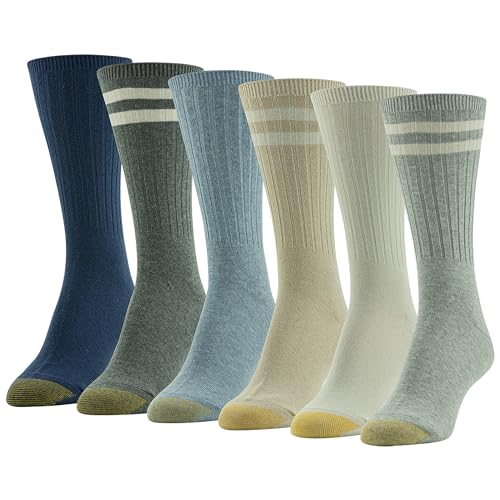Image of GOLDTOE Womens Casual Texture Crew Socks, Multipairs