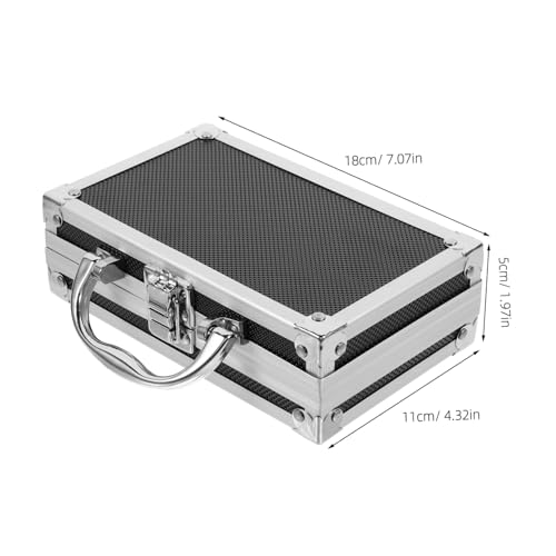 Portable Aluminum Alloy Shockproof Tool Storage Box Handle Multi-functional Metal Briefcase Organizer for Travel Suitable for Tools and Crafts Large Capacity2