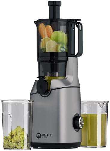 Balter Entsafter Slow Juicer, Große 108MM Öffnung, 250 Watt, Entsafter für Gemüse und Obst, Früchte, Saftpresse, BPA Frei, leise