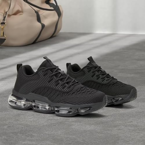 Image of Luogoks Womens Walking Running Shoes Air Cushion Basketball Sneakers Fashion Tennis Breathable Sport Gym Fitness Cross Trainers Shoes