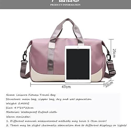 Image of Furn Aspire Multifunctional Lightweight Waterproof Sports Fitness Bag /Gym Bag /Duffel Bag /Yoga Bag /Weekend Travel Bag with Separate Shoes Compartment & Wet Pocket for Men & Women, Dark Pink