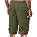 Dademeo Men Cargo Pants Casual Fashion Solid Shorts with Multi-Pocket Elastic Waist Work Hiking Fishing Short Pant
