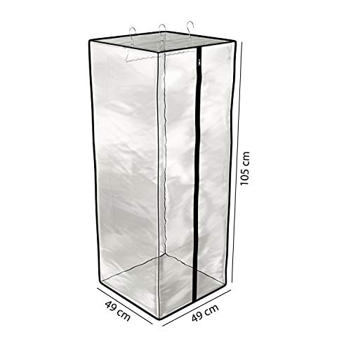 Organizador Transparente Pendurável com fechamento em zíper, CST6002, Euro Home