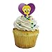 Looney Tunes Tweety Bird Heart Love Cupcake Picks Toppers Decoration Set of 6