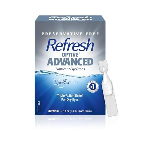 Refresh Optive Advanced Lubricant Eye Drops, Preservative-Free, Single-Use Containers, 0.01 Fl Oz - 30 Count (Pack of 1)