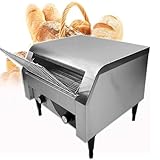 Aioneer Tostadora De Cinta Transportadora De Acero Inoxidable para Uso Comercial En Hostelería. Horno Tostador Plano con Control De Temperatura Profesional De 7 Velocidades, 150.-300