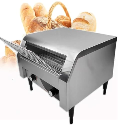Aioneer Tostadora De Cinta Transportadora De Acero Inoxidable para Uso Comercial En Hostelería. Horno Tostador Plano con Control De Temperatura Profesional De 7 Velocidades, 150.-450