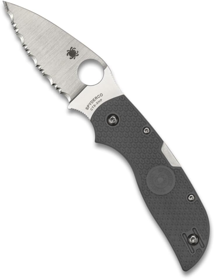 Spyderco Chaparral Lightweight Folding Pocket Knife with 2.8" CTS XHP and FRN Handle - EDC Knife for Men and Women, Perfect for Hunting, Tactical, Camping, Survival, Hiking - SpyderEdge - C152SGY