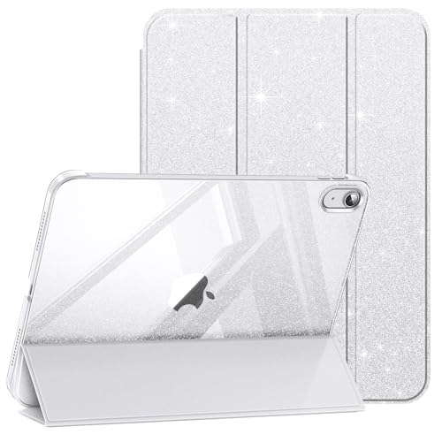 Fintie Hülle für iPad (A16) 11. Generation/iPad 10. Gen, Glitzer Weiß – Ansicht 1