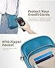 befen Soft Leather Cross Body Phone Bag for Ladies Small Shoulder Bag for Women Blue RFID Blocking Phone Purse with Large Capacity #1