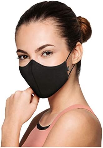 Bloch Soft Stretch Reusable Face Mask, Black, Adult, 3 Count (Pack of 1)