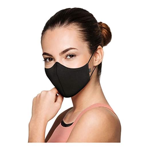 Bloch Soft Stretch Reusable Face Mask (Pack of 3), Black, Adult, 3 Count (Pack of 1)